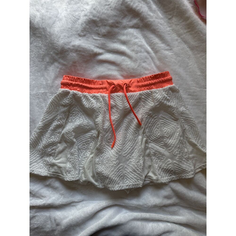 Free People FP Movement Good Sport Skort Womens S Cream Orange Lace Athletic